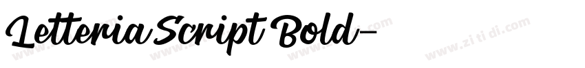 LetteriaScript Bold字体转换